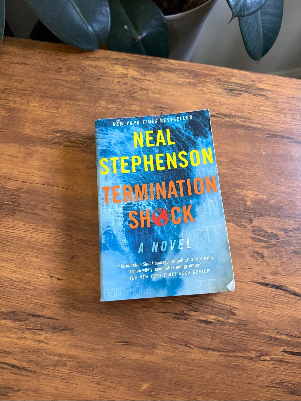 Neal Stephenson "Termination Shock" - Blue & Orange Paperback Novel